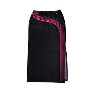 Hot Kiss Womens Black Velvet Maxi Skirt Vintage Y2K Whimsigoth